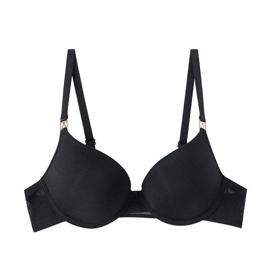 Elegant Seamless Solid Bra - Comfy Underwire Push-Up Bra with Removable Pads, Breathable Polyamide Fabric, Knit Construction, and Classic Design for Women - Perfect for Everyday Wear - MYLUXURY LANE ENTERPRISE