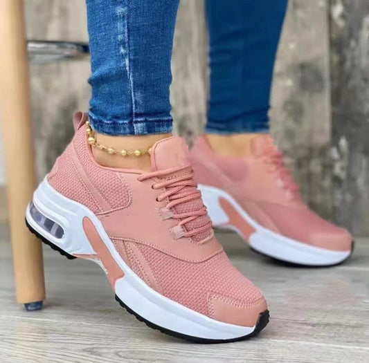 Fashion Round Toe Mid Heel Lace Up Shoes - MYLUXURY LANE ENTERPRISE