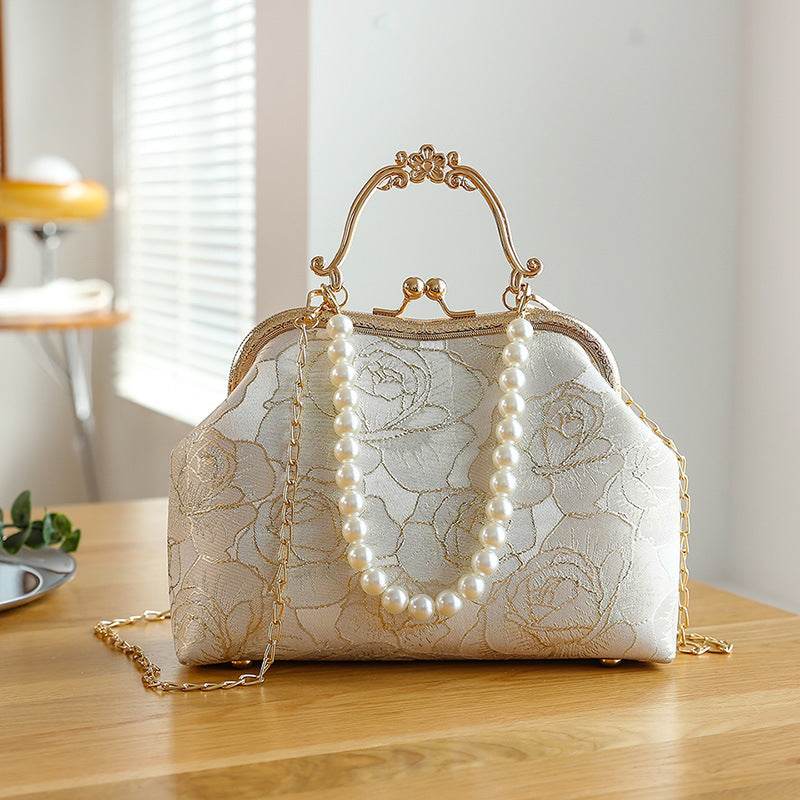Women's Large-capacity Lace Clip Shoulder Handbag - MYLUXURY LANE ENTERPRISE
