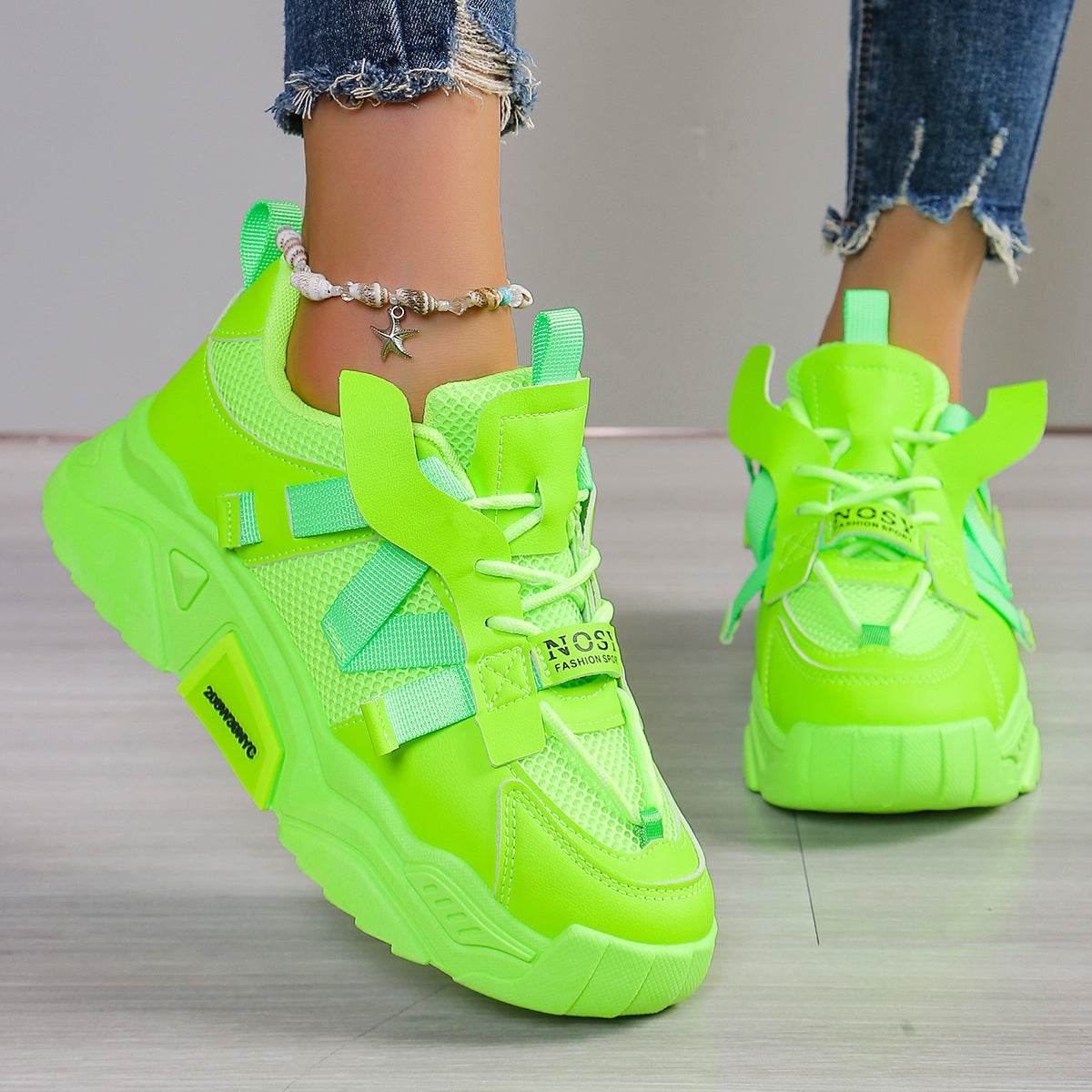Platform Mesh Surface Dad Shoes Women's Breathable Mesh Sports - MYLUXURY LANE ENTERPRISE