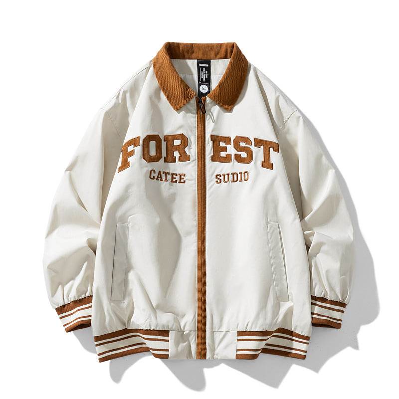 High-end Lapel Baseball Uniform Men's Casual Jacket - MYLUXURY LANE ENTERPRISE
