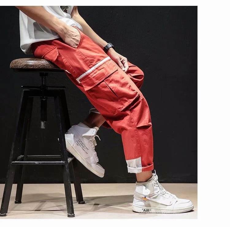 Loose Straight 9 Points Hip Hop Pants - MYLUXURY LANE ENTERPRISE