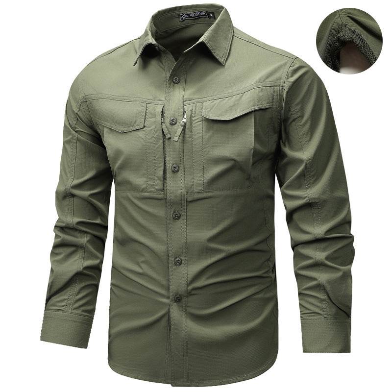Men's Workwear Long Sleeve Shirt Outdoor Casual Thin Sports Jacket - MYLUXURY LANE ENTERPRISE