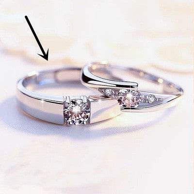 S925 Sterling Silver Moissanite Couple Ring For Men And Women - MYLUXURY LANE ENTERPRISE