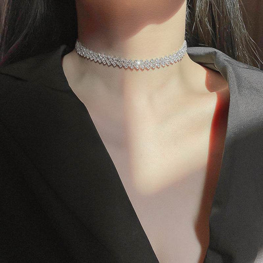 Full Rhinestone Necklace Necklace Clavicle Chain Necklace Fashion Necklace - MYLUXURY LANE ENTERPRISE