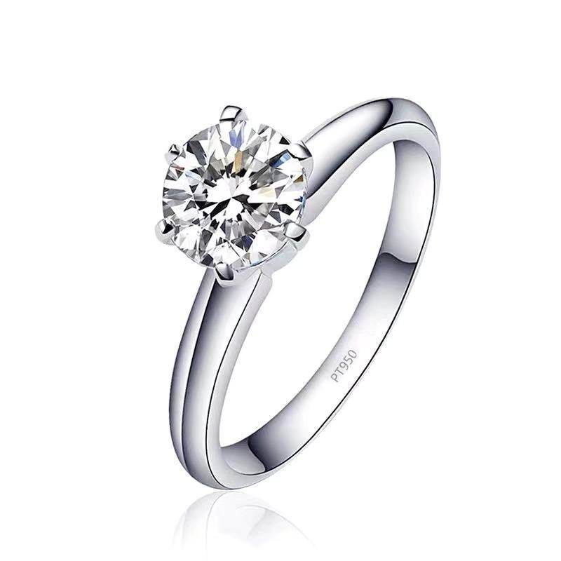 Moissanite Women's Diamond Ring D Color Silver Gold Plated - MYLUXURY LANE ENTERPRISE