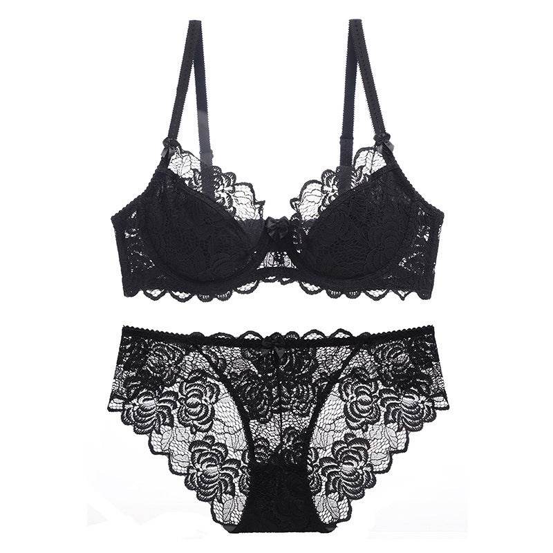 Sexy Plus Size Underwear Women's Ultra-thin Transparent Breathable Lace Bra - MYLUXURY LANE ENTERPRISE