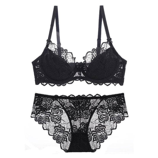 Sexy Plus Size Underwear Women's Ultra-thin Transparent Breathable Lace Bra - MYLUXURY LANE ENTERPRISE