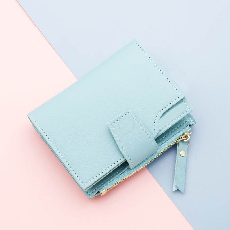 Short Multiple Card Slots Women's Wallet With Zipper - MYLUXURY LANE ENTERPRISE