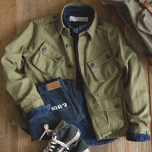 American Retro Heavy Washed Overalls Coat Design Fashion Brand Multi-pocket - MYLUXURY LANE ENTERPRISE