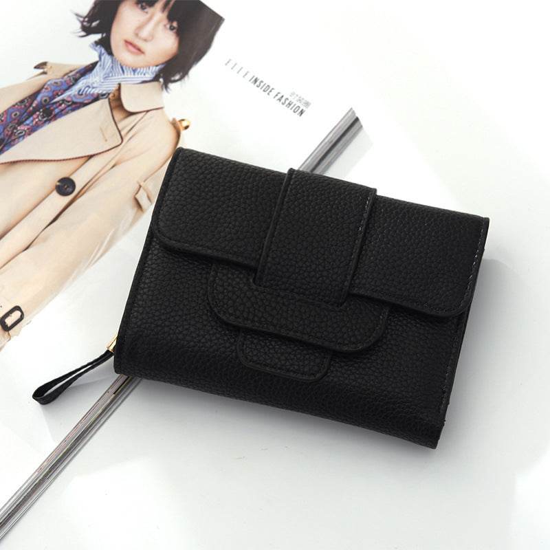 New Ladies Wallet Fashion Lychee Pattern Buckle - MYLUXURY LANE ENTERPRISE