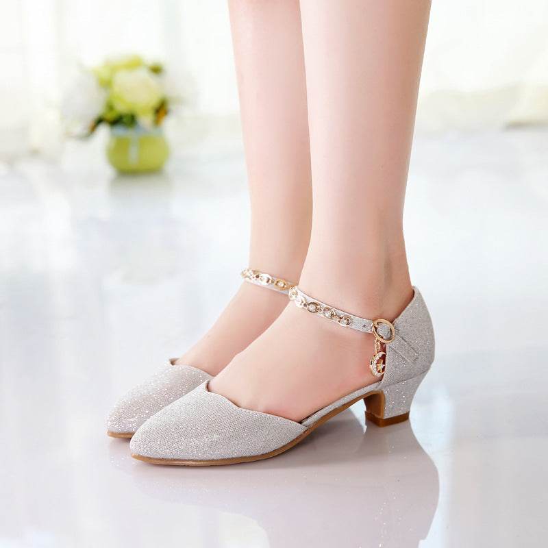 Half Sandals Autumn Pointed Toe Children's High-heeled Princess Shoes - MYLUXURY LANE ENTERPRISE