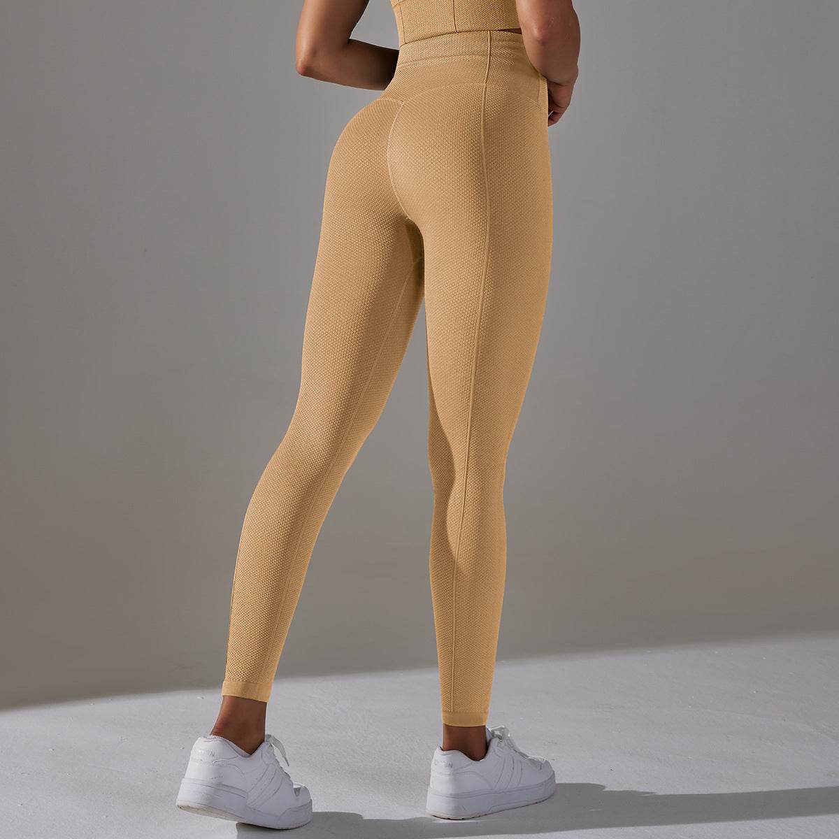 Women's Fashion Seamless Knitted Hip High Waist Belly Contracting Yoga Pants - MYLUXURY LANE ENTERPRISE