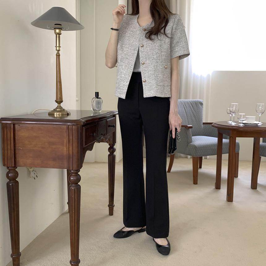 Women's Summer Gray Short Sleeve Coat Top - MYLUXURY LANE ENTERPRISE