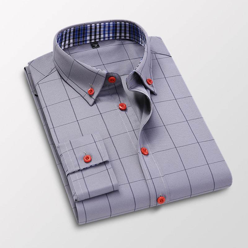Fall Men's Shirts Long Sleeve Casual Slim Fit - MYLUXURY LANE ENTERPRISE