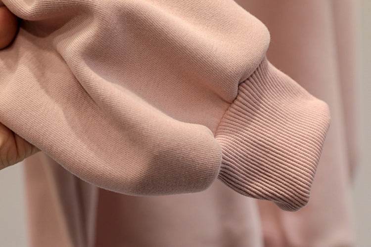 Fleece-lined Thick Lazy Round Neck Loose Sweatshirt Women - MYLUXURY LANE ENTERPRISE