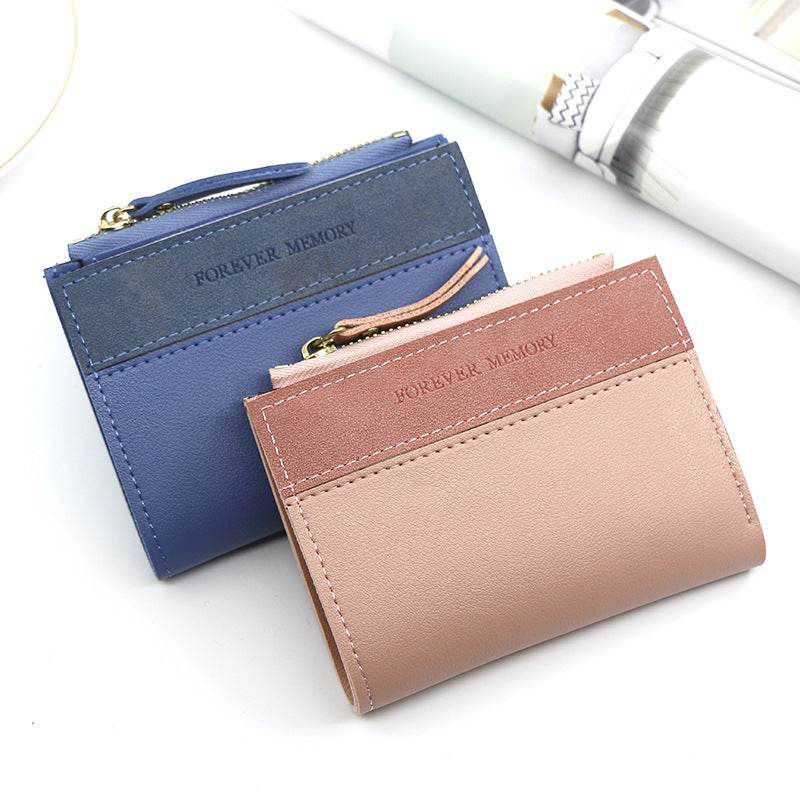Simple And Fashionable Mosaic Frosted Short Women's Purse - MYLUXURY LANE ENTERPRISE