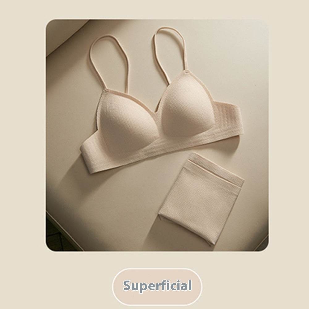 Summer Thin French Triangle Cup Underwear Women's Small Chest Push Up And Anti-sagging Comfortable Breathable U-shaped Backless Bra - MYLUXURY LANE ENTERPRISE