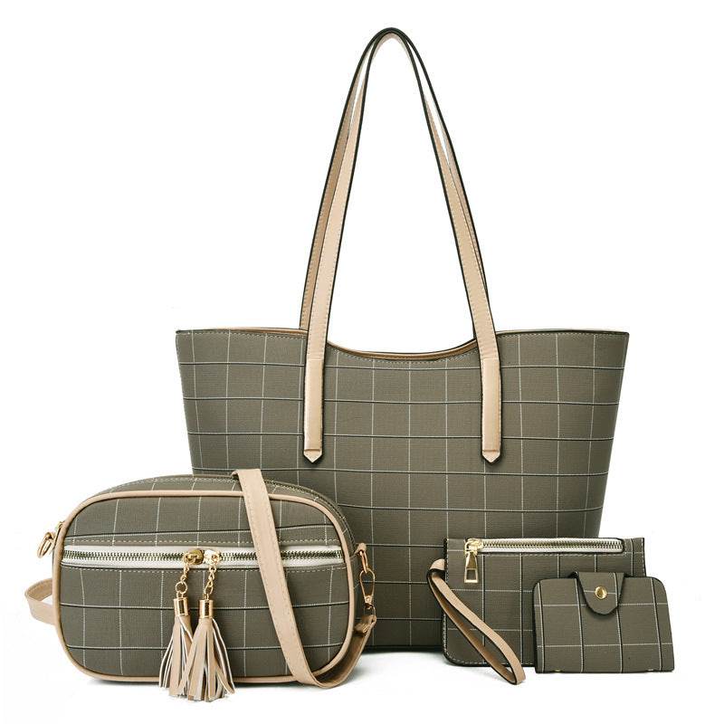 New Korean Fashion Four-piece Set Texture Shoulder Women Hand-carrying Crossbody Bag - MYLUXURY LANE ENTERPRISE