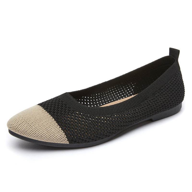 Solid Color Pointed Toe Flat Bottom Flat Heel Soft Bottom Pumps - MYLUXURY LANE ENTERPRISE