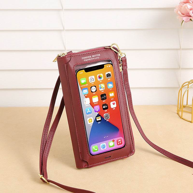 Women's Touch Screen Phone Bag Crossbody Transparent Mini - MYLUXURY LANE ENTERPRISE