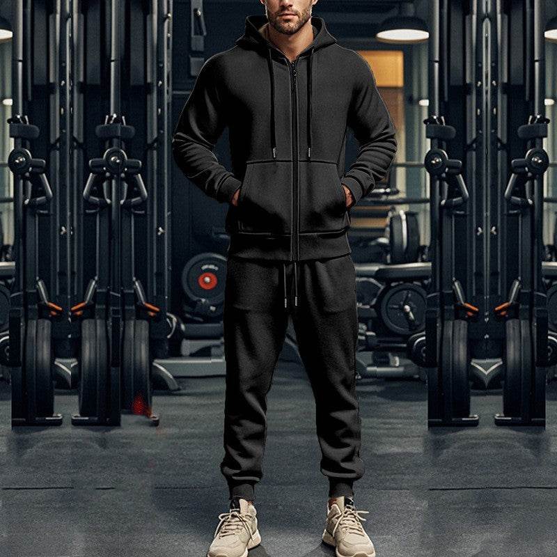 Casual Suit Fleece Warm Two-piece Set - MYLUXURY LANE ENTERPRISE