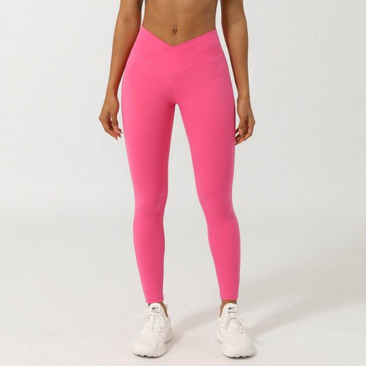 Nude Feel Cross V-shaped Quick-drying Sports Trousers - MYLUXURY LANE ENTERPRISE