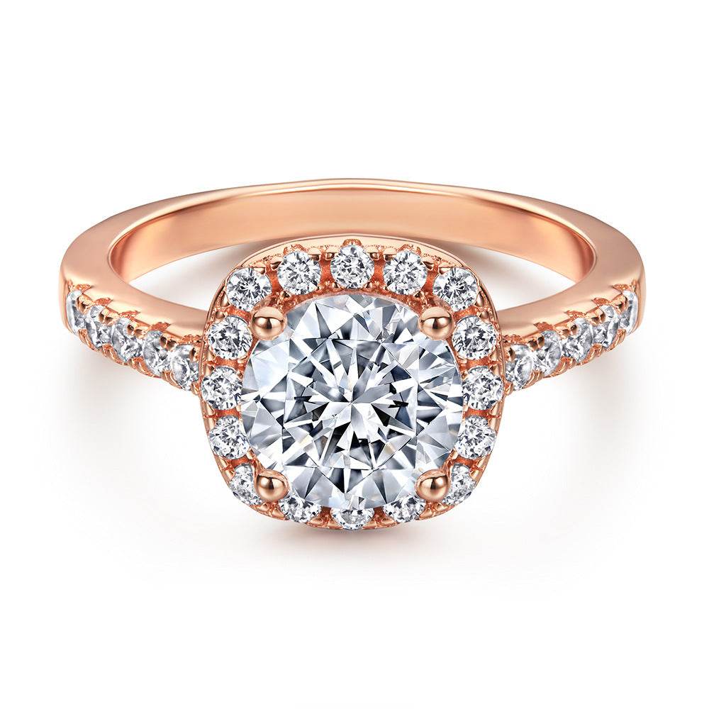 Women's Fashion Sterling Silver Zircon Wedding Ring - MYLUXURY LANE ENTERPRISE