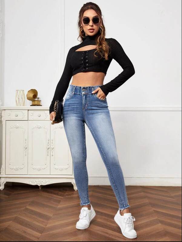 Women's New Fashion Jeans High Elastic Tight Jeans - MYLUXURY LANE ENTERPRISE