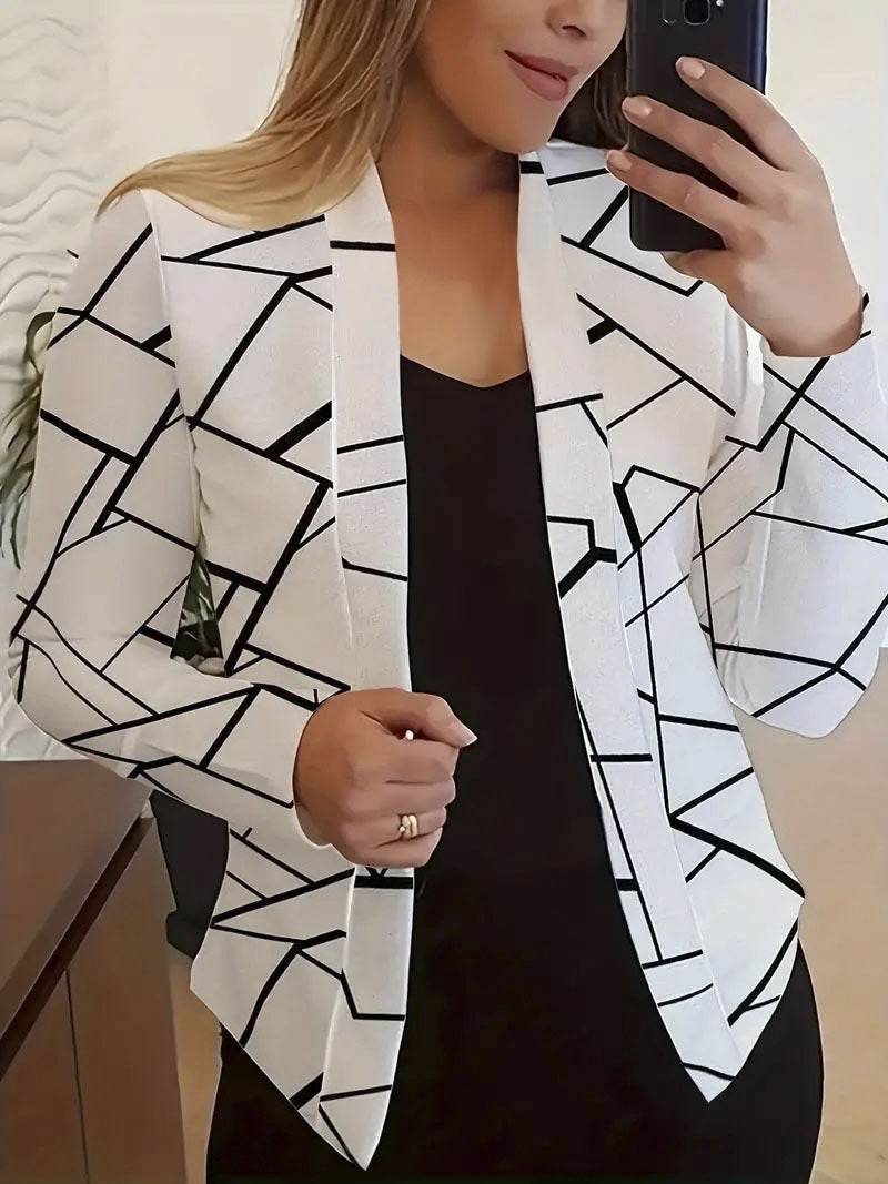 Casual Printed Small Suit Jacket For Women - MYLUXURY LANE ENTERPRISE