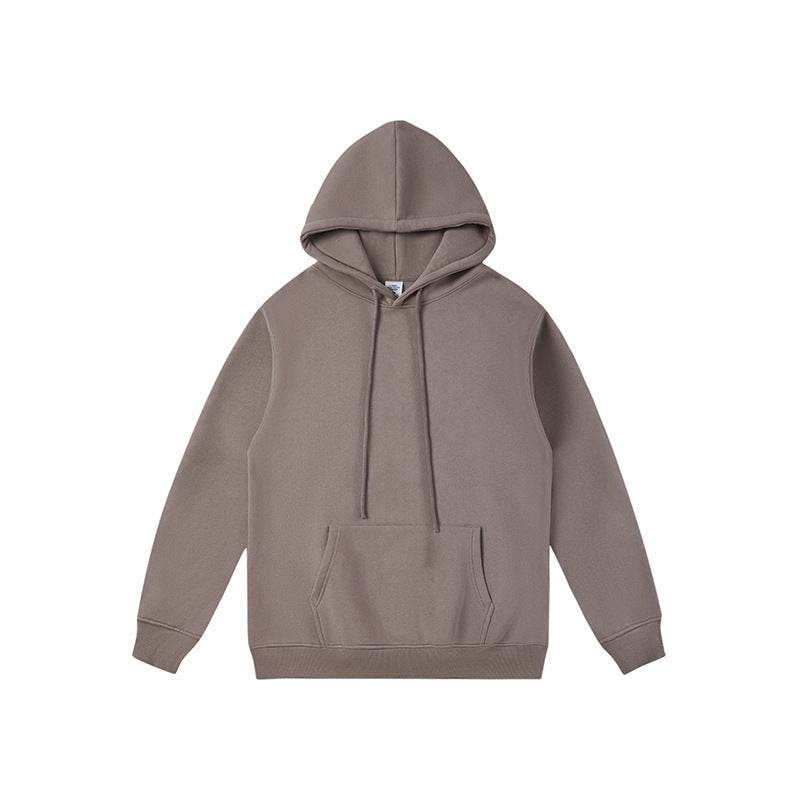 Autumn And Winter Fleece-lined Thick Hooded Solid Color Hoodie Shorts - MYLUXURY LANE ENTERPRISE