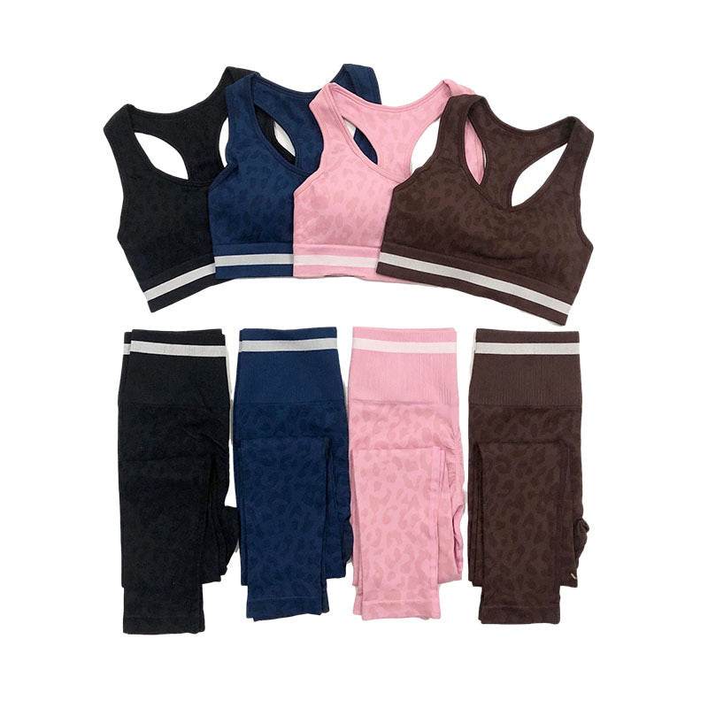 Yoga Clothes High Waist Seamless Trousers Tight Sports Bra Set Women - MYLUXURY LANE ENTERPRISE