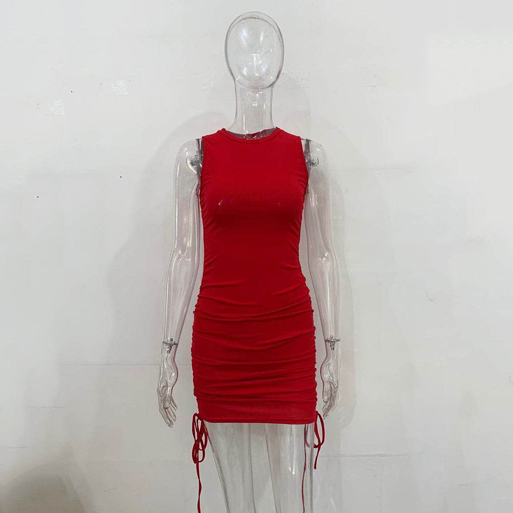 Fashionable And Simple Slim Bag Hip Vest Dress - MYLUXURY LANE ENTERPRISE