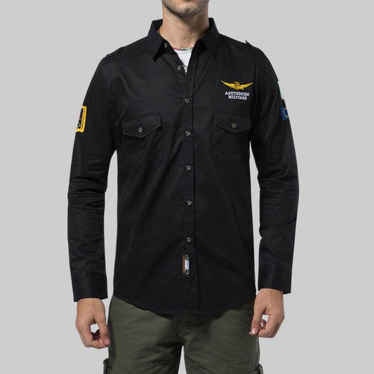 Men's Long-sleeved Shirt Men's Embroidered - MYLUXURY LANE ENTERPRISE