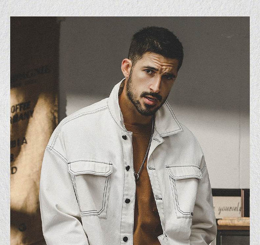 Denim Coat Men's Autumn American Simple All-matching - MYLUXURY LANE ENTERPRISE