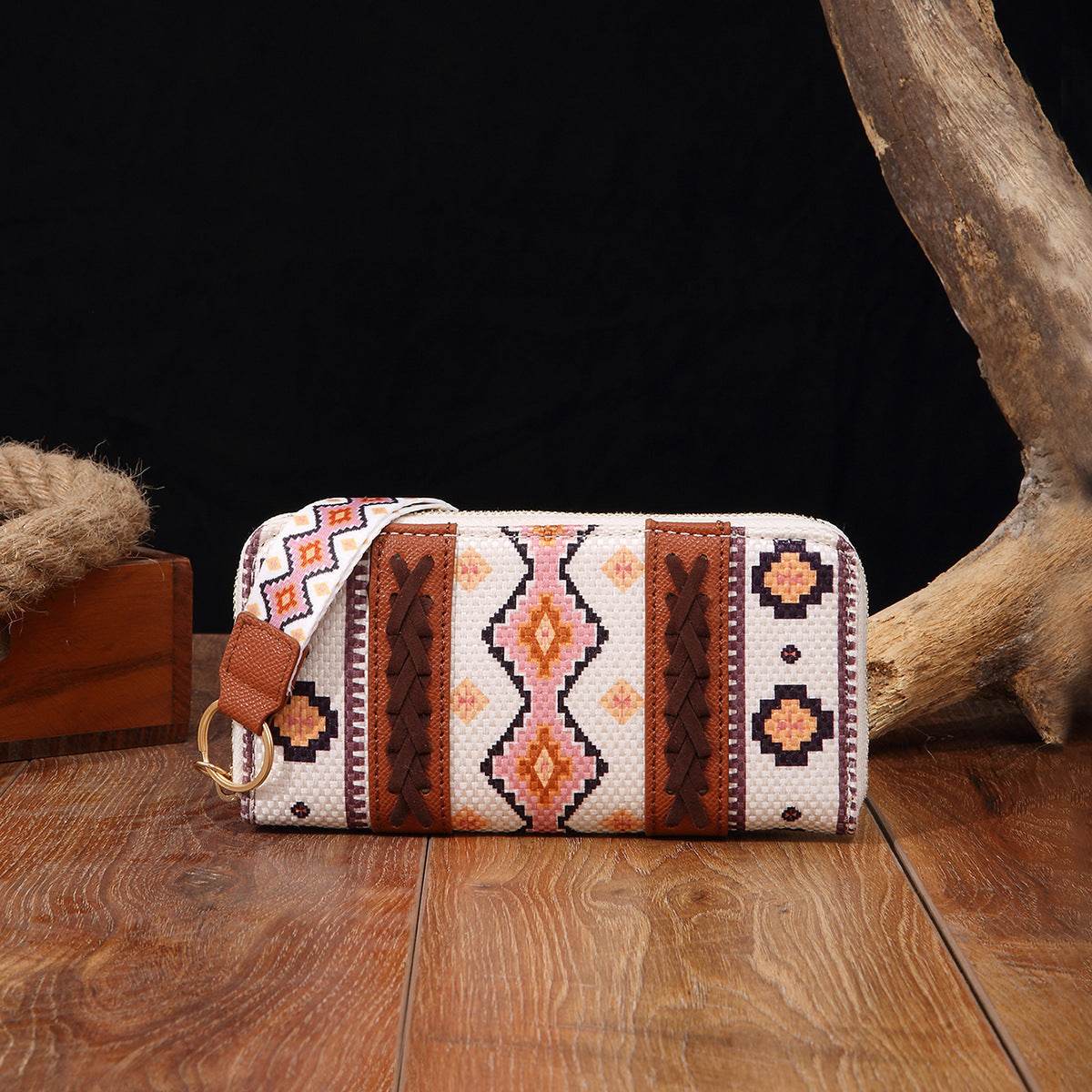 Vintage Cotton And Linen Printed Bohemian Style Lady Hand-carrying Wallet Card Holder - MYLUXURY LANE ENTERPRISE