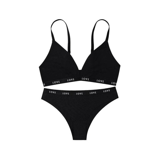 Letter Seamless Ice Silk Nude Feel Underwear Underwear Suit Without Steel Ring - MYLUXURY LANE ENTERPRISE