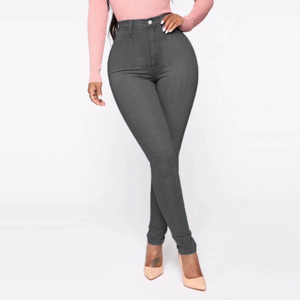 Slimming Jeans Pants For Women High Waist Trousers With Pockets - MYLUXURY LANE ENTERPRISE