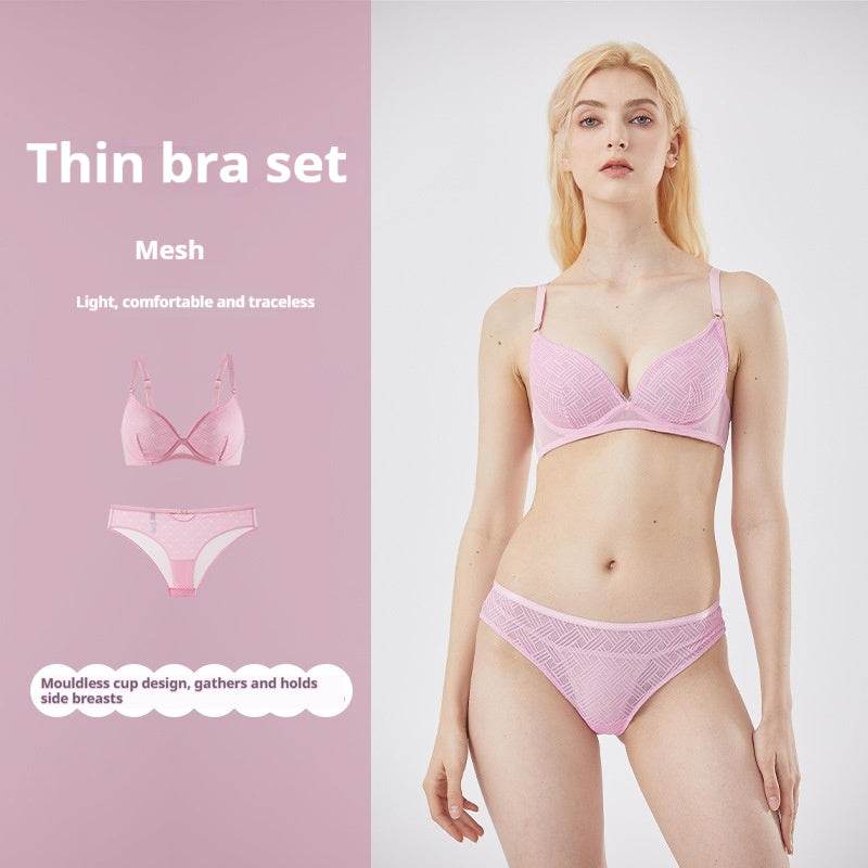 Traceless Thin Underwear Push Up Bra Set - MYLUXURY LANE ENTERPRISE