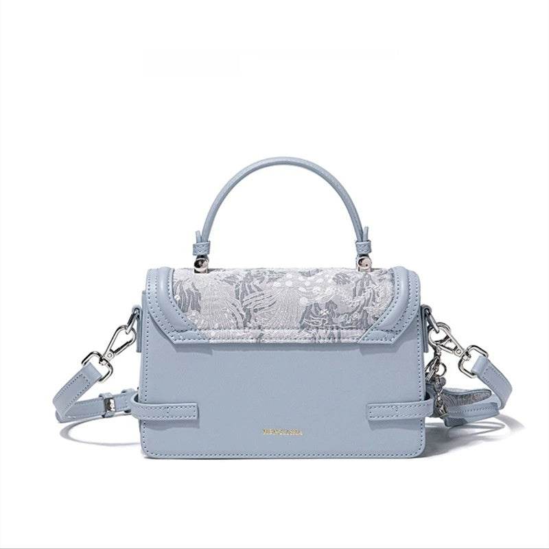 High-grade Lock Embroidered Square Versatile Fashion Shoulder Messenger Bag - MYLUXURY LANE ENTERPRISE