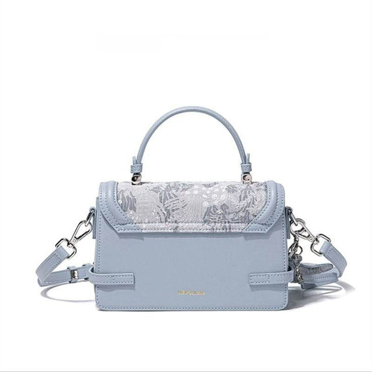 High-grade Lock Embroidered Square Versatile Fashion Shoulder Messenger Bag - MYLUXURY LANE ENTERPRISE