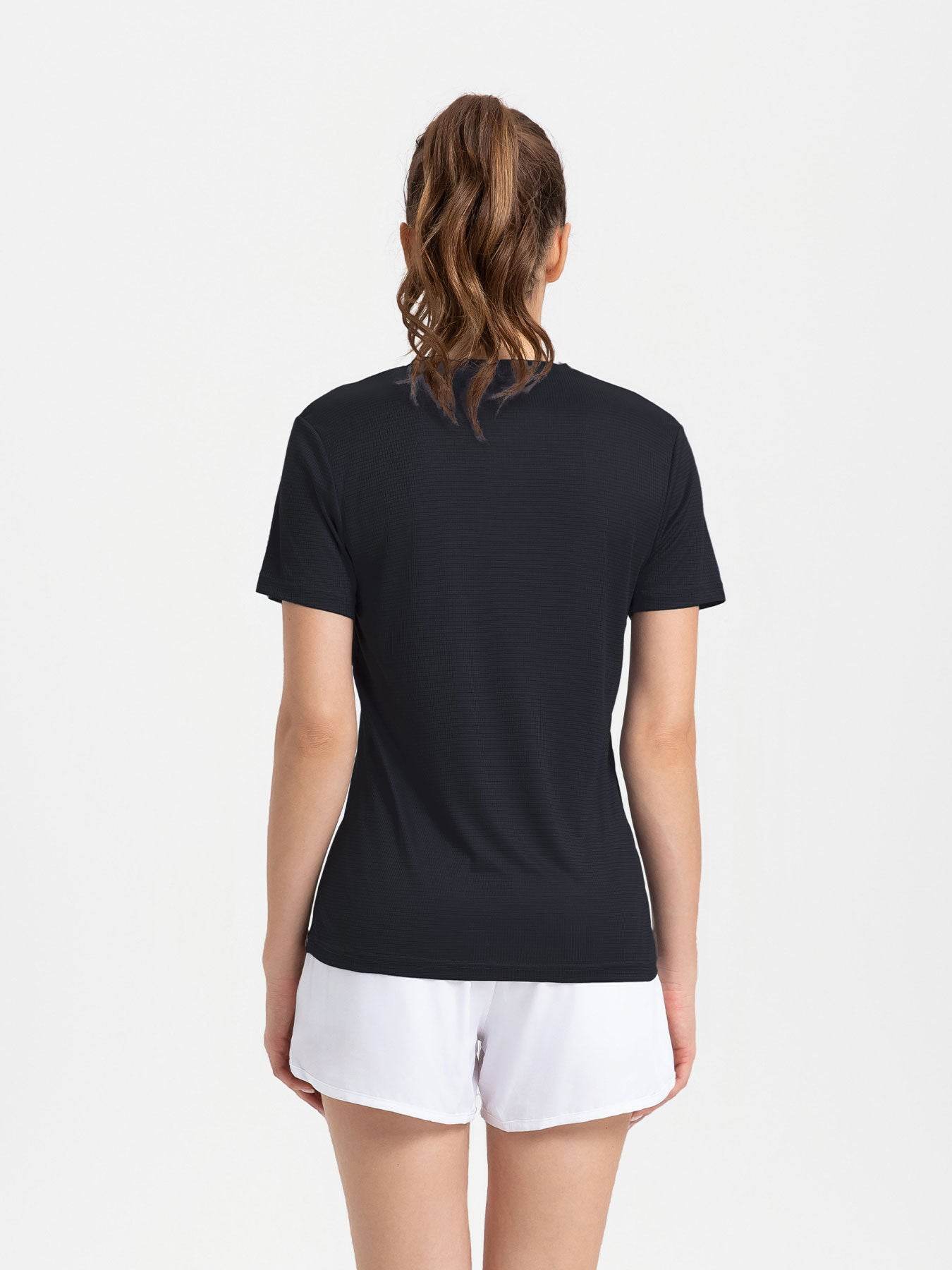 Women's Sports Short Sleeve Quick-drying Breathable Cooldry Gym Running Training Printed Top Round Neck T-shirt - MYLUXURY LANE ENTERPRISE