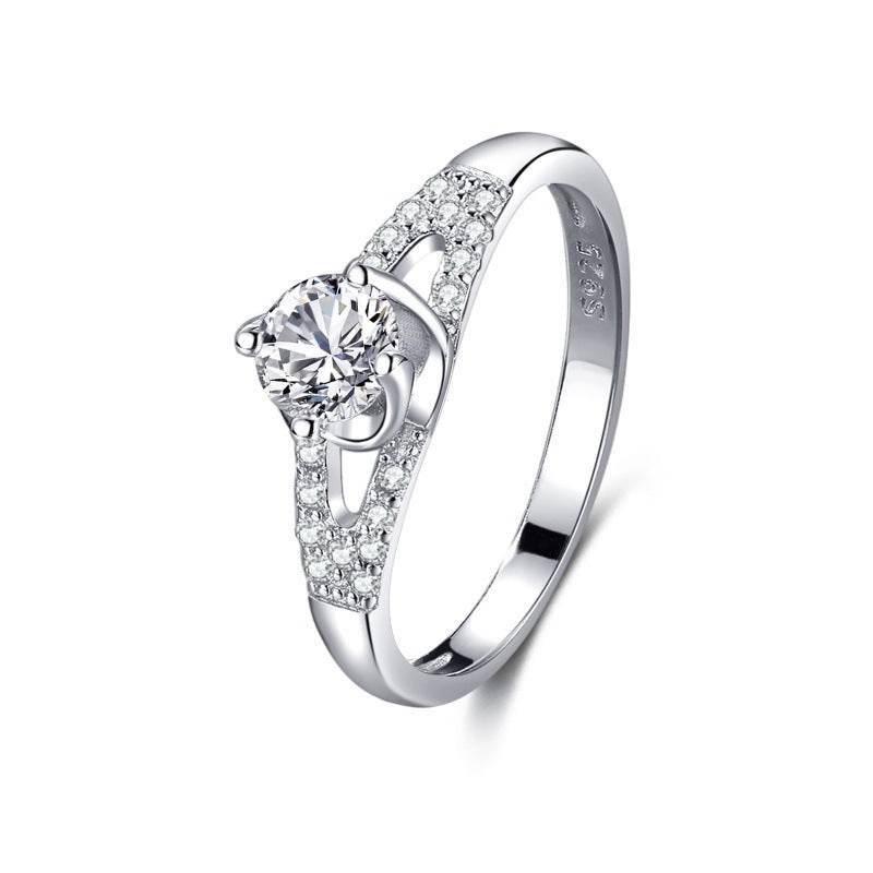 S925 Silver Classic Micro-inlaid Diamond Ring - MYLUXURY LANE ENTERPRISE