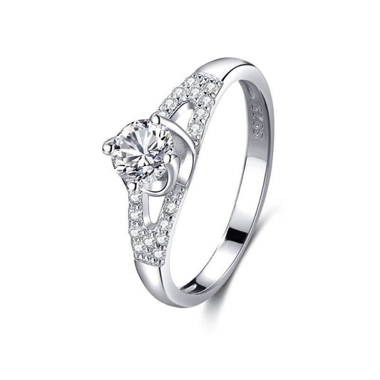 S925 Silver Classic Micro-inlaid Diamond Ring - MYLUXURY LANE ENTERPRISE