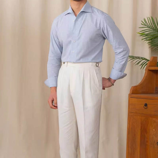 Men's Casual Breathable Cotton And Linen Shirt - MYLUXURY LANE ENTERPRISE