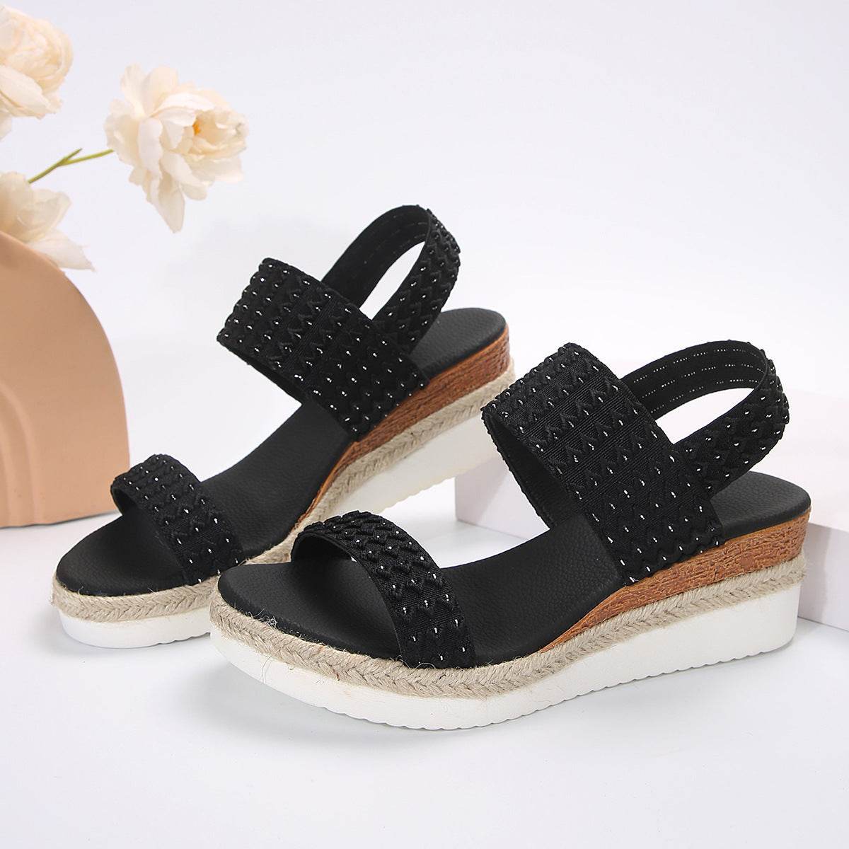 Summer Fashion Wedge Sandals For Women Peep-toe Shoes For Women - MYLUXURY LANE ENTERPRISE