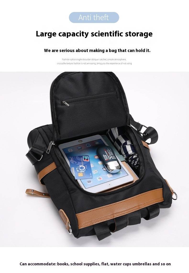 Large Capacity Backpack Oxford Cloth Waterproof Student Travel Bag - MYLUXURY LANE ENTERPRISE