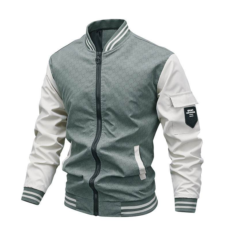 Jacket Men's Jacket Casual Stand Collar Trendy Brand Fashion Baseball Uniform Men's Youth Jacket Hollow Out - MYLUXURY LANE ENTERPRISE