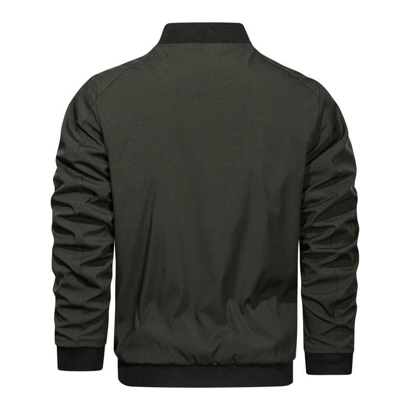 Casual Fashion Slim Men's Solid Color Stand Collar Coat - MYLUXURY LANE ENTERPRISE