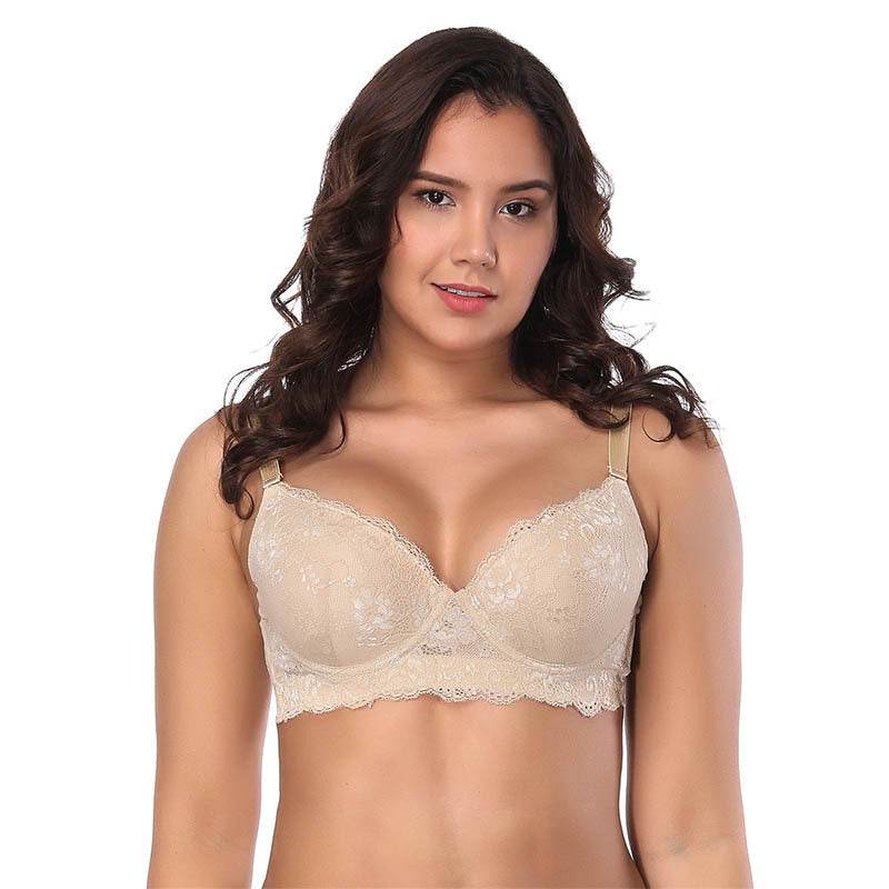 Plus Size Thin Mould Cup Underwire Lace Bra - MYLUXURY LANE ENTERPRISE